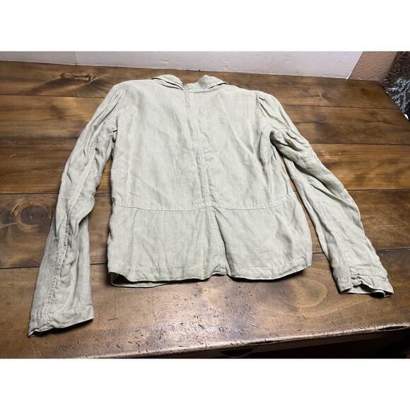 Johnny Was Blazer Jacket Sage Green Linen Size Medium - Picture 12 of 13